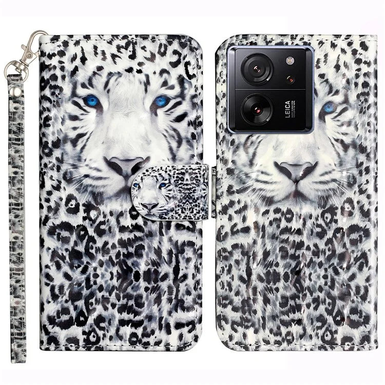 For Xiaomi 13T / 13T Pro / Redmi K60 Ultra Case PU Leather 3D Pattern Folio Phone Cover