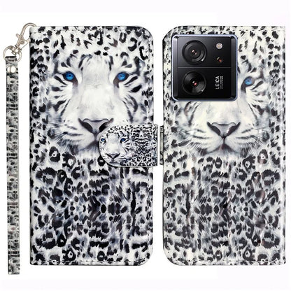 For Xiaomi 13T / 13T Pro / Redmi K60 Ultra Case PU Leather 3D Pattern Folio Phone Cover
