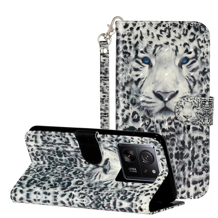 For Xiaomi 13T / 13T Pro / Redmi K60 Ultra Case PU Leather 3D Pattern Folio Phone Cover