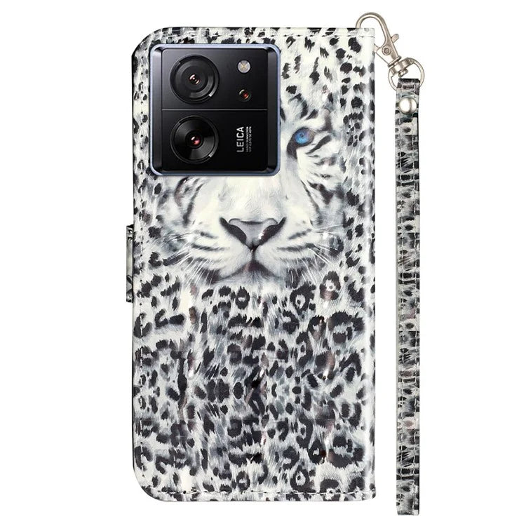 For Xiaomi 13T / 13T Pro / Redmi K60 Ultra Case PU Leather 3D Pattern Folio Phone Cover