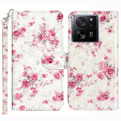 For Xiaomi 13T / 13T Pro / Redmi K60 Ultra Case PU Leather 3D Pattern Folio Phone Cover
