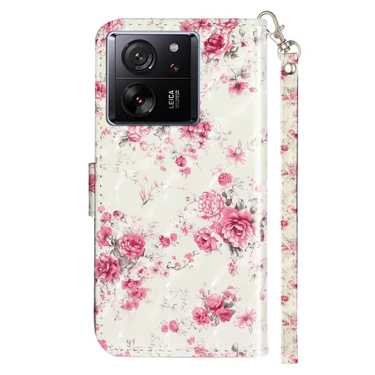 For Xiaomi 13T / 13T Pro / Redmi K60 Ultra Case PU Leather 3D Pattern Folio Phone Cover