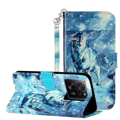 For Xiaomi 13T / 13T Pro / Redmi K60 Ultra Case PU Leather 3D Pattern Folio Phone Cover