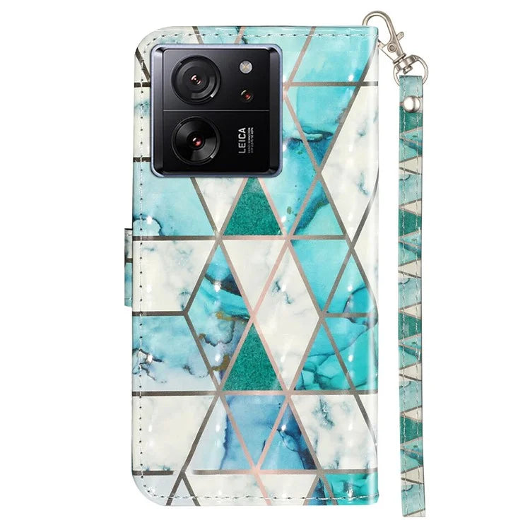 For Xiaomi 13T / 13T Pro / Redmi K60 Ultra Case PU Leather 3D Pattern Folio Phone Cover