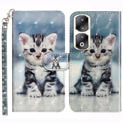 For Honor 90 Pro Leather Flip Phone Case Pattern Wallet Stand Cover