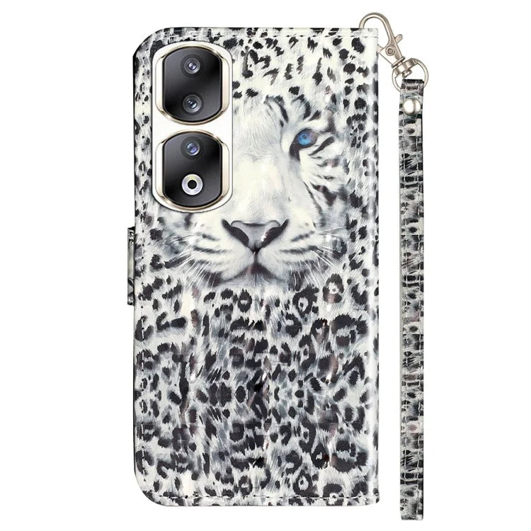 For Honor 90 Pro Leather Flip Phone Case Pattern Wallet Stand Cover