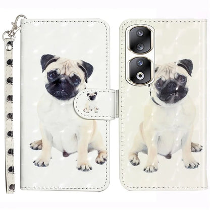 For Honor 90 Pro Leather Flip Phone Case Pattern Wallet Stand Cover