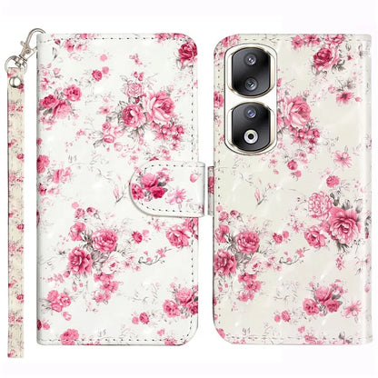 For Honor 90 Pro Leather Flip Phone Case Pattern Wallet Stand Cover