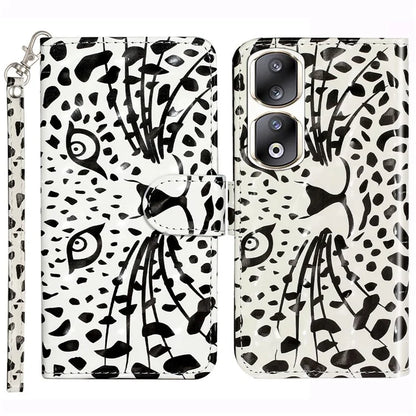 For Honor 90 Pro Leather Flip Phone Case Pattern Wallet Stand Cover Head