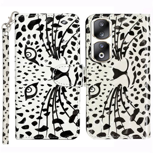 For Honor 90 Pro Leather Flip Phone Case Pattern Wallet Stand Cover Head