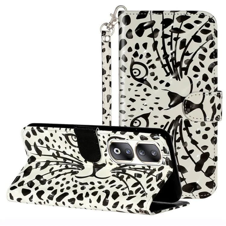 For Honor 90 Pro Leather Flip Phone Case Pattern Wallet Stand Cover Head