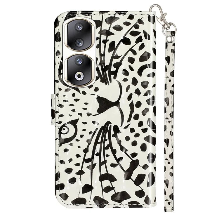 For Honor 90 Pro Leather Flip Phone Case Pattern Wallet Stand Cover Head