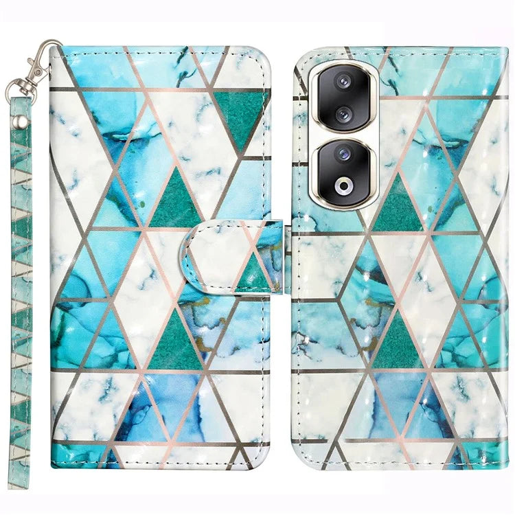 For Honor 90 Pro Leather Flip Phone Case Pattern Wallet Stand Cover
