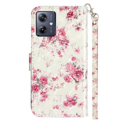 For Motorola Moto G54 5G Mobile Phone Case 3D Pattern PU Leather Flip Cover