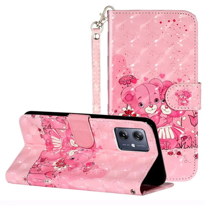 For Motorola Moto G54 5G Mobile Phone Case 3D Pattern PU Leather Flip Cover