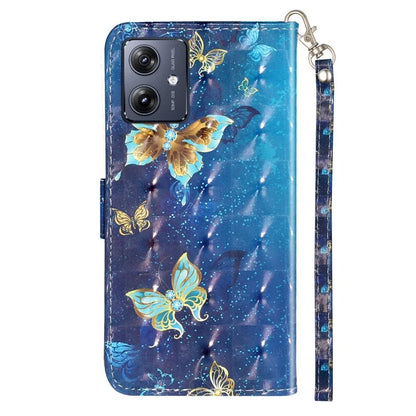 For Motorola Moto G54 5G Mobile Phone Case 3D Pattern PU Leather Flip Cover