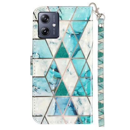 For Motorola Moto G54 5G Mobile Phone Case 3D Pattern PU Leather Flip Cover