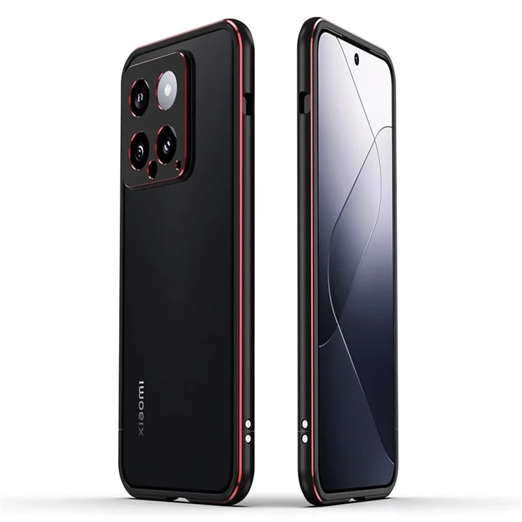 For Xiaomi 14 Pro Bumper Case Heat Dissipation Metal Phone Frame Cover with Camera Lens Protector
