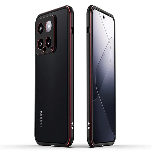 For Xiaomi 14 Pro Bumper Case Heat Dissipation Metal Phone Frame Cover with Camera Lens Protector
