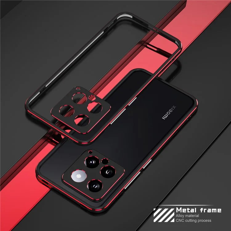 For Xiaomi 14 Pro Bumper Case Heat Dissipation Metal Phone Frame Cover with Camera Lens Protector