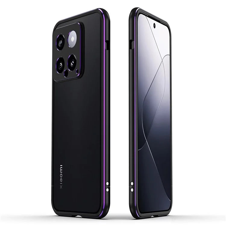 For Xiaomi 14 Pro Bumper Case Heat Dissipation Metal Phone Frame Cover with Camera Lens Protector