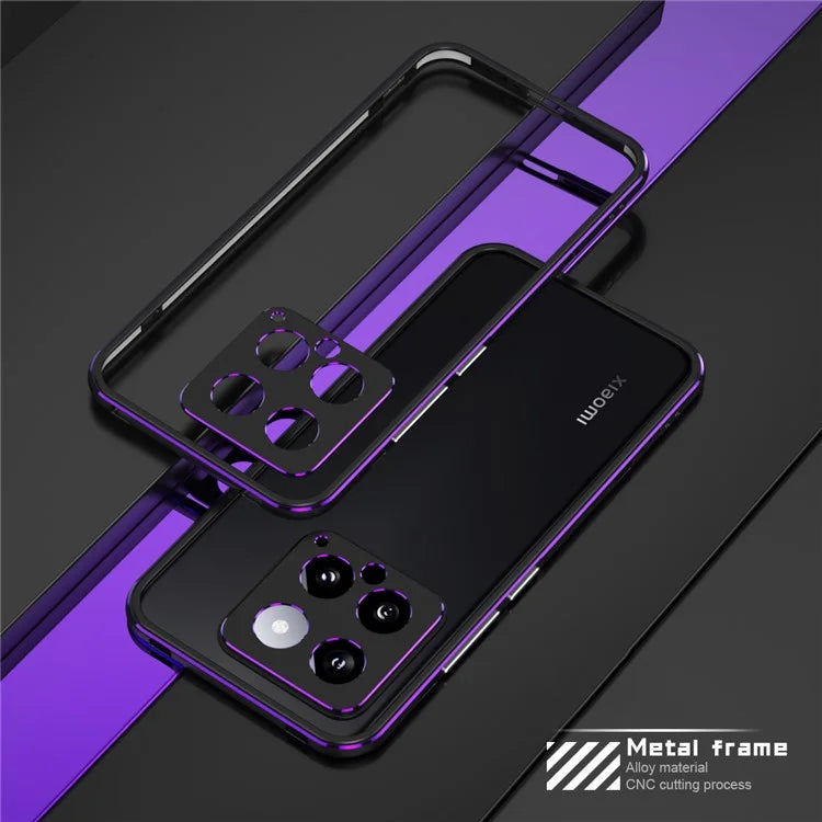 For Xiaomi 14 Pro Bumper Case Heat Dissipation Metal Phone Frame Cover with Camera Lens Protector