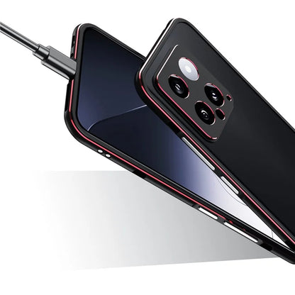 For Xiaomi 14 Pro Bumper Case Heat Dissipation Metal Phone Frame Cover with Camera Lens Protector