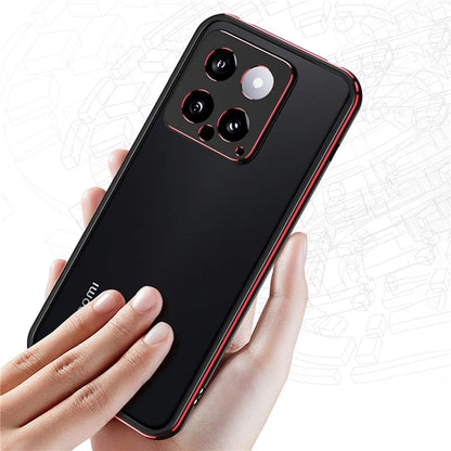 For Xiaomi 14 Pro Bumper Case Heat Dissipation Metal Phone Frame Cover with Camera Lens Protector