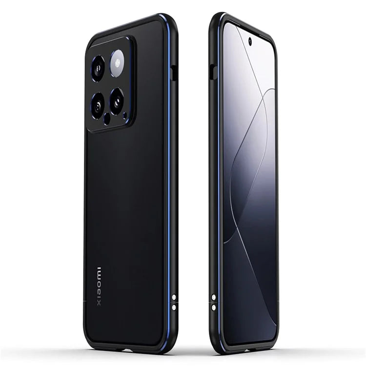 For Xiaomi 14 Pro Bumper Case Heat Dissipation Metal Phone Frame Cover with Camera Lens Protector