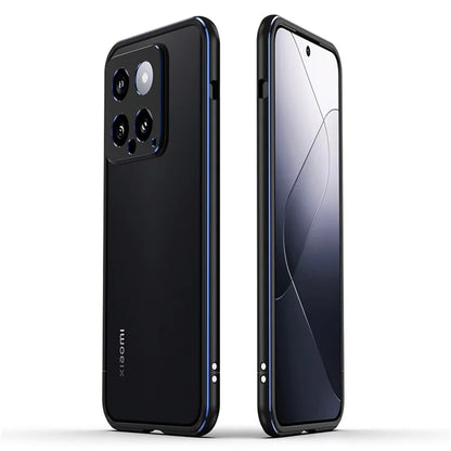 For Xiaomi 14 Pro Bumper Case Heat Dissipation Metal Phone Frame Cover with Camera Lens Protector