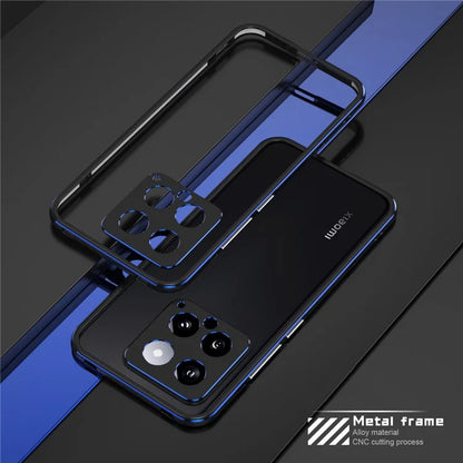 For Xiaomi 14 Pro Bumper Case Heat Dissipation Metal Phone Frame Cover with Camera Lens Protector