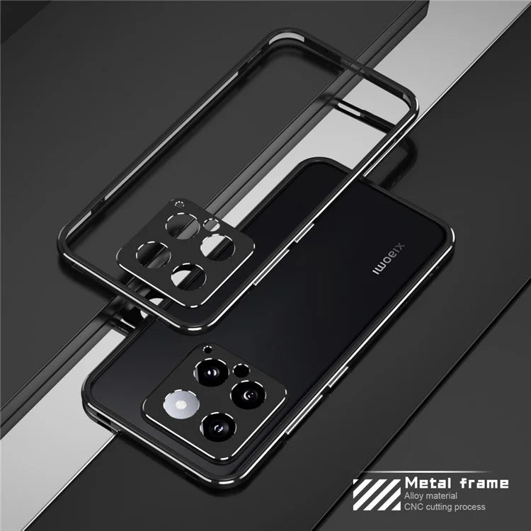 For Xiaomi 14 Pro Bumper Case Heat Dissipation Metal Phone Frame Cover with Camera Lens Protector