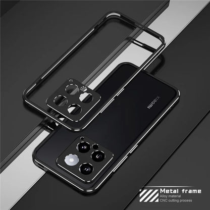 For Xiaomi 14 Pro Bumper Case Heat Dissipation Metal Phone Frame Cover with Camera Lens Protector