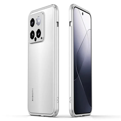 For Xiaomi 14 Pro Bumper Case Heat Dissipation Metal Phone Frame Cover with Camera Lens Protector