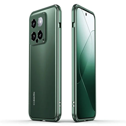 For Xiaomi 14 Pro Bumper Case Heat Dissipation Metal Phone Frame Cover with Camera Lens Protector