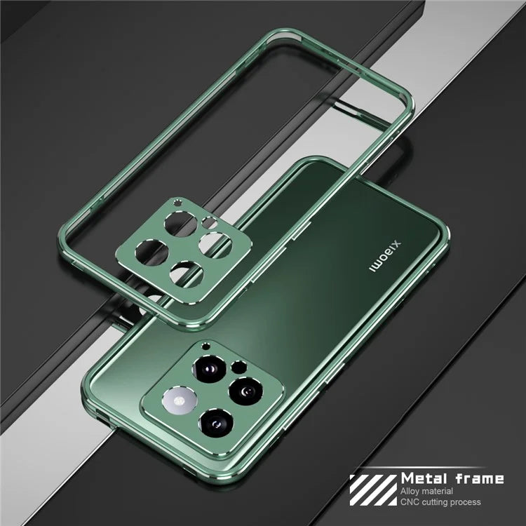 For Xiaomi 14 Pro Bumper Case Heat Dissipation Metal Phone Frame Cover with Camera Lens Protector