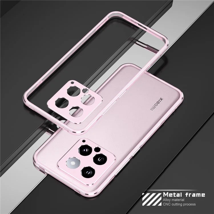 For Xiaomi 14 Pro Bumper Case Heat Dissipation Metal Phone Frame Cover with Camera Lens Protector