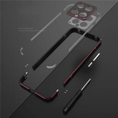 For Xiaomi 14 Pro Bumper Case Heat Dissipation Metal Phone Frame Cover with Camera Lens Protector