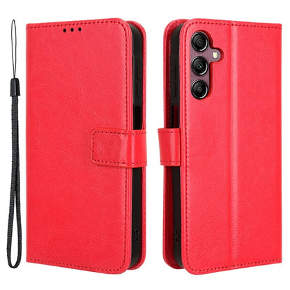 For Samsung Galaxy A15 5G Cell Phone Case Crazy Horse Texture Leather Stand Protective Cover