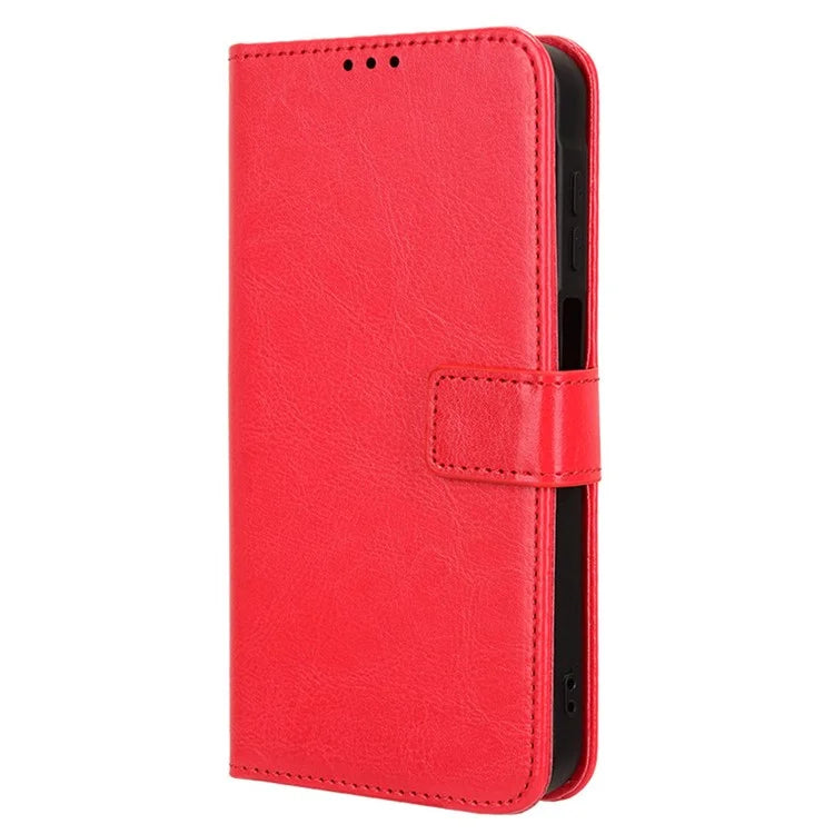 For Samsung Galaxy A15 5G Cell Phone Case Crazy Horse Texture Leather Stand Protective Cover