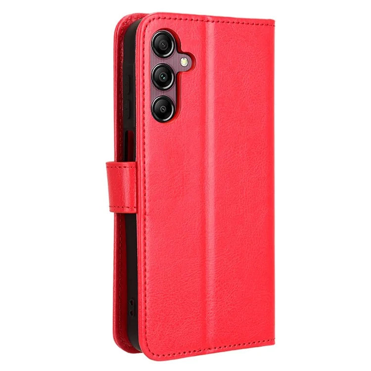 For Samsung Galaxy A15 5G Cell Phone Case Crazy Horse Texture Leather Stand Protective Cover