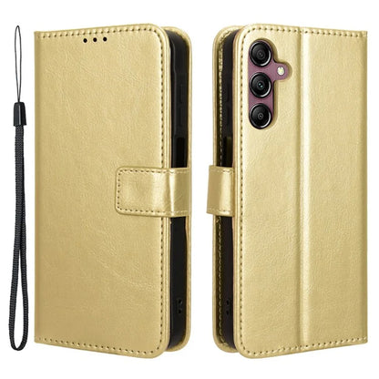 For Samsung Galaxy A15 5G Cell Phone Case Crazy Horse Texture Leather Stand Protective Cover
