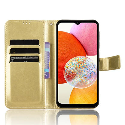 For Samsung Galaxy A15 5G Cell Phone Case Crazy Horse Texture Leather Stand Protective Cover