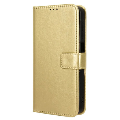 For Samsung Galaxy A15 5G Cell Phone Case Crazy Horse Texture Leather Stand Protective Cover