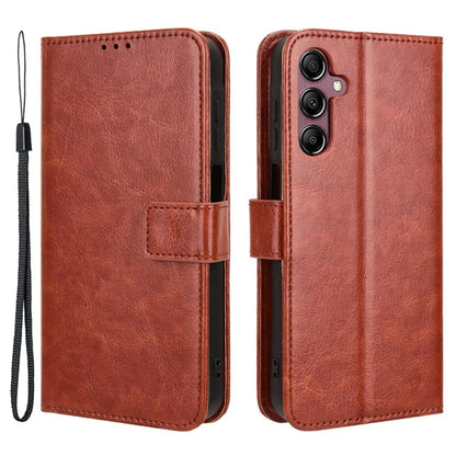 For Samsung Galaxy A15 5G Cell Phone Case Crazy Horse Texture Leather Stand Protective Cover