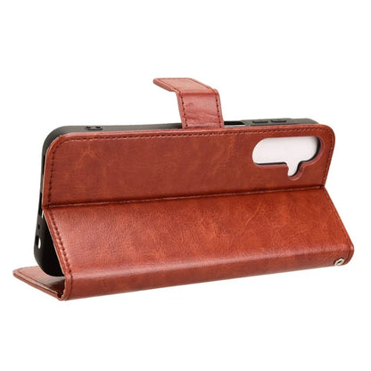 For Samsung Galaxy A15 5G Cell Phone Case Crazy Horse Texture Leather Stand Protective Cover