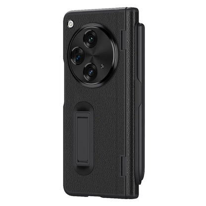For OnePlus Open / Oppo Find N3 5G Case Leather+PC Phone Cover with Stylus / Tempered Glass Film