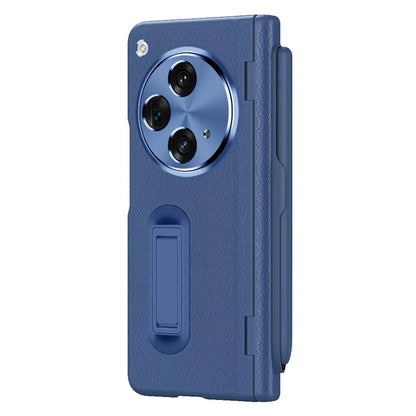 For OnePlus Open / Oppo Find N3 5G Case Leather+PC Phone Cover with Stylus / Tempered Glass Film