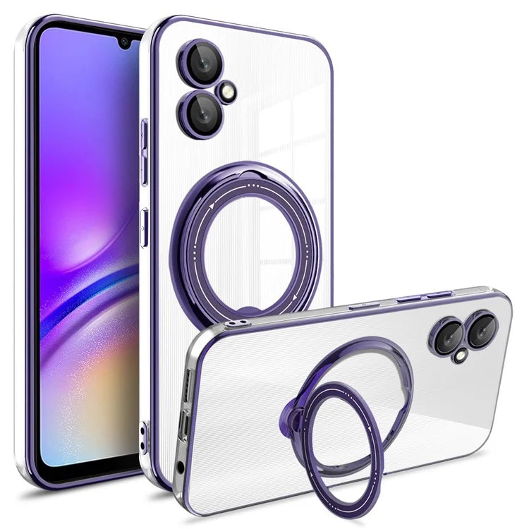 For Samsung Galaxy A05 4G Case Magnetic PC+TPU Phone Cover with Ring Kickstand