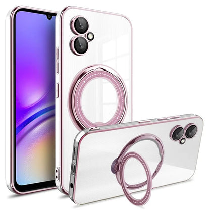 For Samsung Galaxy A05 4G Case Magnetic PC+TPU Phone Cover with Ring Kickstand
